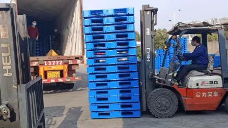 Flat Top Strong Logistics Heavy Duty Industrial Racking Cheap Plastic Pallet with Steels Reinforcement