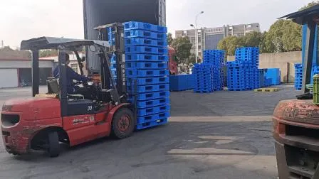 Heavy Duty Flat Top Strong Cheap Logistics Industrial Racking Plastic Pallet with Steels Reinforcement